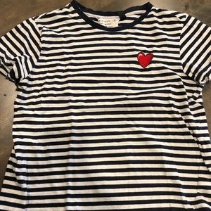 2 for $20!! Topshop striped heart tee
